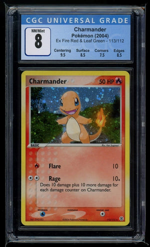 2004 POKEMON EX FIRE RED & LEAF GREEN #113 CHARMANDER HOLO CGC 8 NM-MT